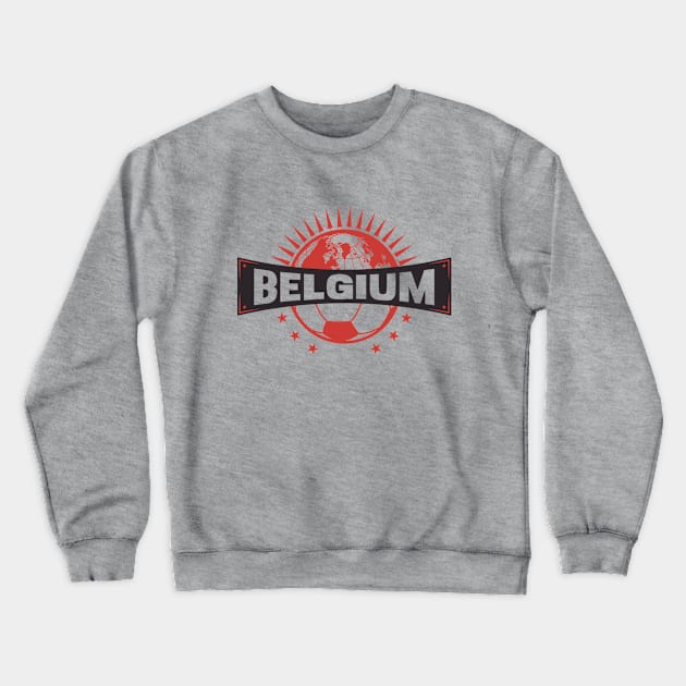 Belgium Half World Football Championship Crewneck Sweatshirt by Rebus28